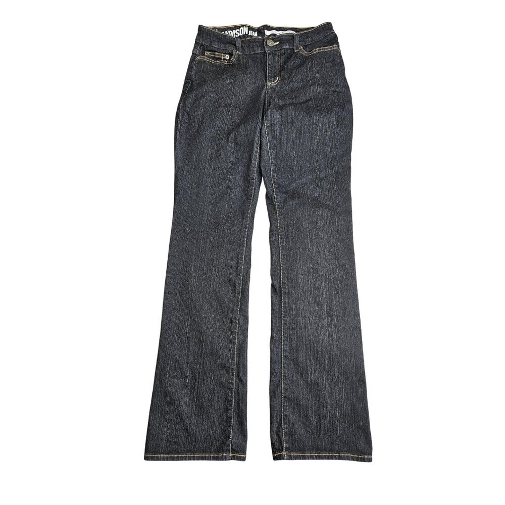 DKNY Jeans Madison Jean Womens 8 Dark Wash Stretch Denim Straight Leg Pants